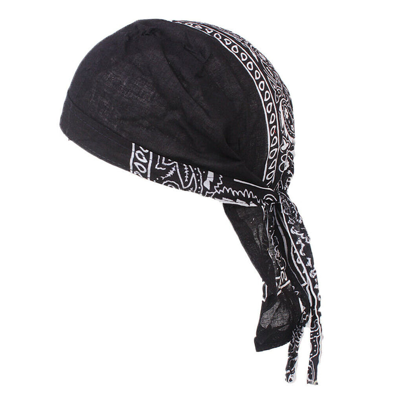 Turban Hat Chemo Cap Muslim Beanie Hair Loss Headscarf Cover Headwear Black