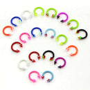20Pcs/Set Curved Barbell Acrylic Nose Rings Hoop Jewelry Cartilage Piercing OZ