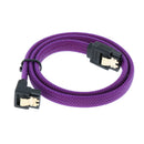 SATA III Data Drive Cable With Locking Latch 50cm Straight To Right Angle .