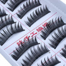 Sankeshu 10 Pairs Handmade Natural False Eyelashes Makeup Long Eye Lashed E J5J6
