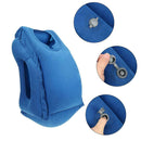 Portable Folding Inflatable Pillows Body Back Support Travel Cushion (Blue)