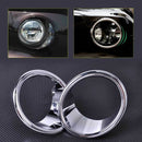 Pair Chrome Plated Front Fog Light Lamp Cover Trim Fit For BMW X5 F15 2014-2015