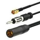 Car Antenna Extension Cable, DAB + FM/AM Radio Aerial Adapter Splitter SMB DIN