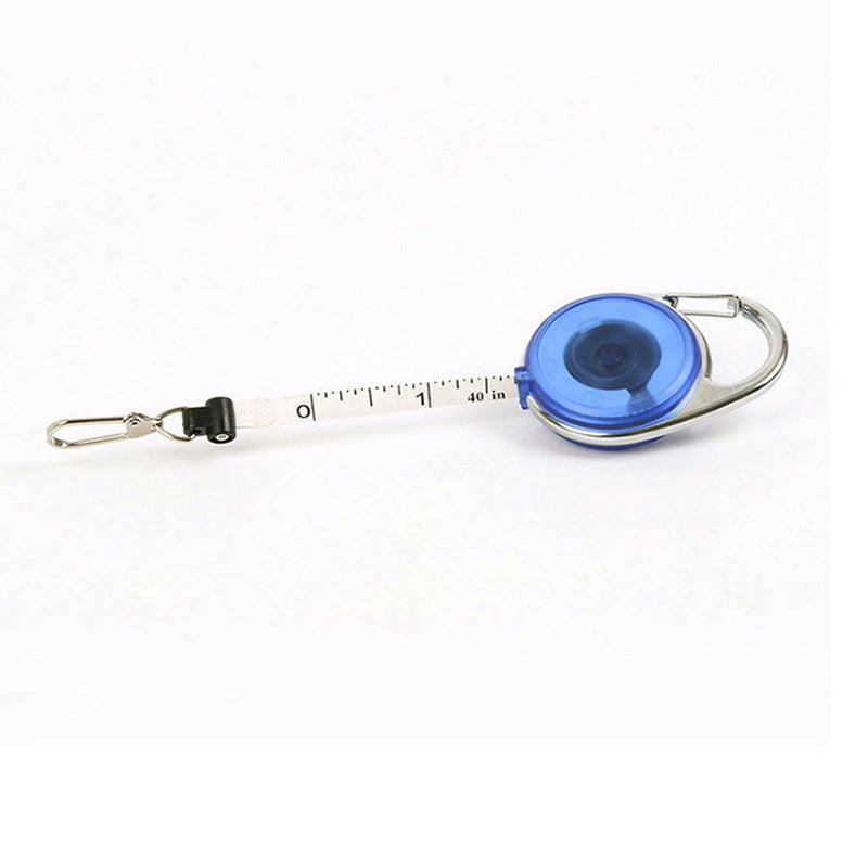 2 in 1 Fishing Zinger Tape Measure Tool Retractor Keychain Fly Fishing Tools
