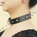 Punk Lady Gothic Slave Leather Choker Chain Spike Rivet Buckle Collar NecklaA3C
