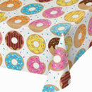 Donut Time Plastic Banquet Tablecloth 110 x180cm 1st Birthday Party Decorati BX