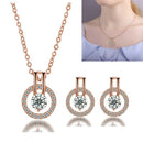 new fashion charm drill Full star necklace earrings suit high quality zirco