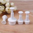 4pcs Round Cookie Molds Cutter Fondant Cake Decorating Tools Kitchen Accessor %o