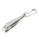 Stainless Steel Beaded Keychain Manicure Toenail Nail Trimmer Clippers Silv