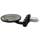 Black Motorcycle 3" Round 7/8" Handle Bar End Rearview Side Mirrors Bike BX