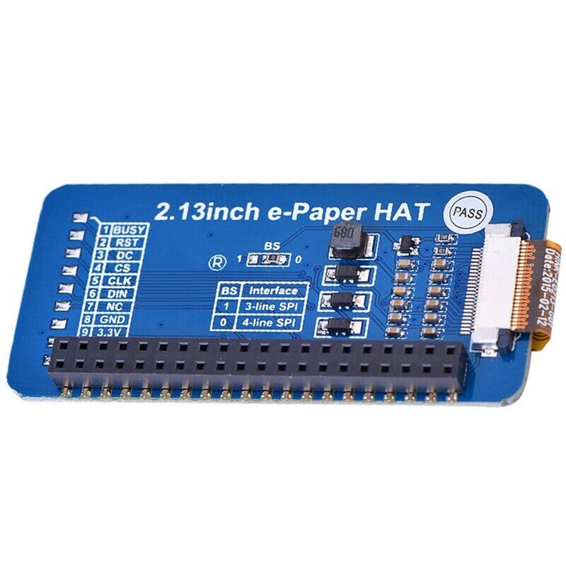 Waveshare 2.13Inch E-Paper HAT,250x122,E-Ink Display for RaspberryPi 2B/3B/ZP5O1