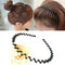 Mens Women Unisex Black Wavy Hair Head Hoop Band Sport Headband Hairband Fashion
