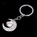 Fashion Charms I Love You To The Moon & Back Keyring Keychain Xmas Gift-Son