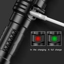 Solar Powered 10W LED USB Rechargeable Flashlight Torch 5 Modes Camping Light