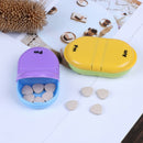 Pill box holder medicine storage container case for travel 2 grids seal  LJ