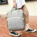Baby Diaper Bag Backpack Foldable Travel Bassinet Portable Baby Sleep Bed Gray