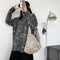 Casual Canvas Shoulder Bags Women Newspaper Print Zipper Crossbody Bags