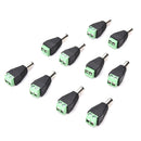 10pcs 5.5mm x 2.5mm CCTV camera DC Power Male Jack Connectors 6GO