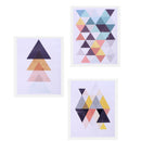 3 Panel Mosaic Triangle Abstract Art Unframed Wall Picture Art Painting