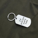 Engraved English Letter Tag Stainless Steel Key Chain Bag Key Accessories Gift