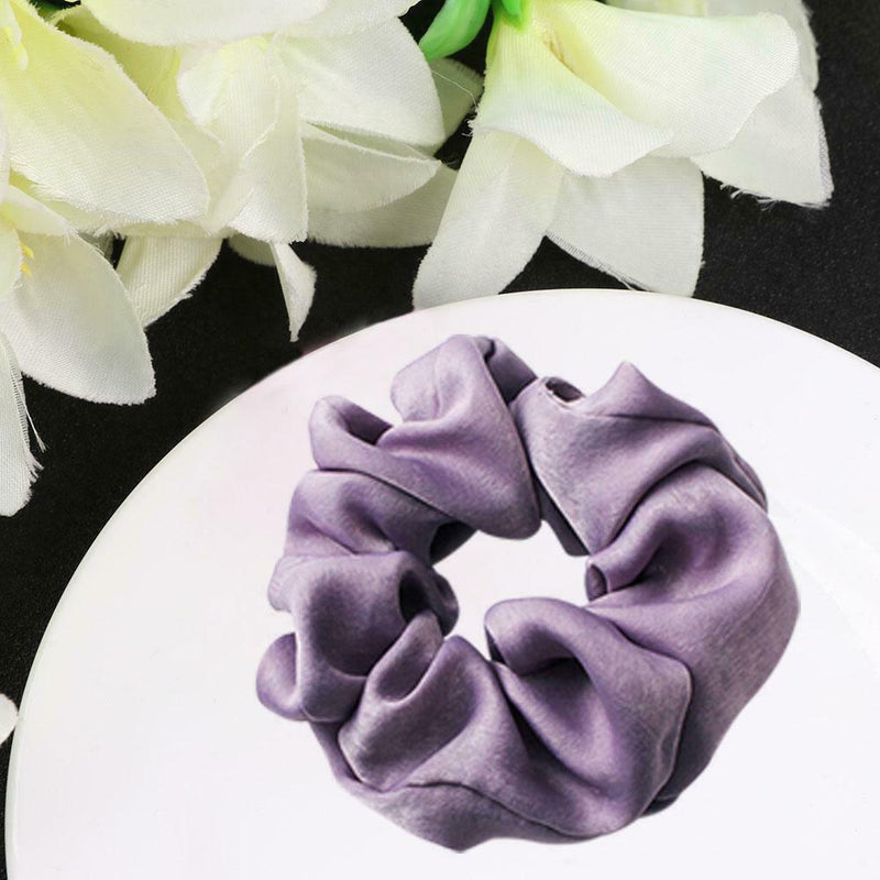 Women Hair Rings Satin Cloth Scrunchies Ponytail Holder Hairband (Style 1) A