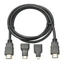 3 in 1 High Speed HDMI to Mini/Micro HDMI Adapter Cable for PC TV PS4