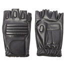 Men'S Outdoor Exercise Sport Mens Half Finger Leather Glove Leather Black C