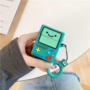 Silicone Protective Case Game Console Pattern Cover with Lanyard for Airpods 1/2