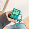 Silicone Protective Case Game Console Pattern Cover with Lanyard for Airpods 1/2