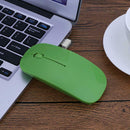 2.4GHz 1,000DPI Ultra-thin 3-Button Wireless Photoelectric Mouse (Green)