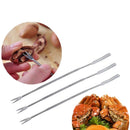 4x Stainless Steel Lobster Crab Needle Walnut Needle Fruit Fork Seafood Tools ME