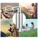 2Pcs Solid Sports Water Bottle 25oz Flask Leakproof Drink Cup For Women Men