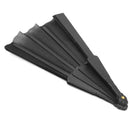 Portable Folding Plastic Frame Foldable 9" Length Black Hand Fan Gift for Friend