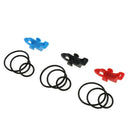 3x ABS Plastic Fishing Rod Hook Keeper Holder with Elastic Rubber O-Rings