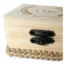 Wedding Ring Box Wooden Printed I DO Wedding Ring Bearer Rustic Ring Holder