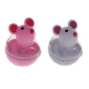 2 pcs Cat Mouse Shape Tumbler Interactive Teaser Toys Store Food Supplies