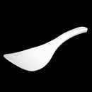 Kitchen Dotted White Plastic Flat Rice Scoop Paddle Meal Spoon V8O2