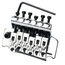 6 String Durable Tailpiece Double Tremolo Bridge Saddle Replace Parts Chrome