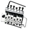 6 String Durable Tailpiece Double Tremolo Bridge Saddle Replace Parts Chrome