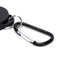 Black Retractable Key Chain Reel Steel Cord Recoil Belt Key Ring Badge Holder ~Z