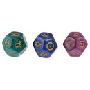 6Pcs Polyhedral D12 Acrylic Astrological Dices Constellation Divination Toys