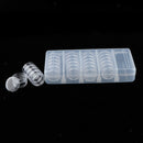 25pcs Nail Powder Bottles,Empty Rhinestone Nail Tips Storage Box Case Plastic