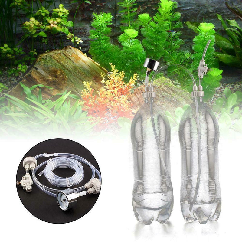 DIY CO2 Generator System Kit pressure gauge Planted Aquarium Live Plant Supplies
