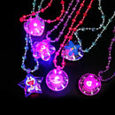 LED Flashing Necklace Cartoon Animals Light Up Pendants Party Heart Flower