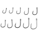 500pcs 10 Sizes Assorted Sharpened Fishing Hooks Lures Baits With Tackle Box