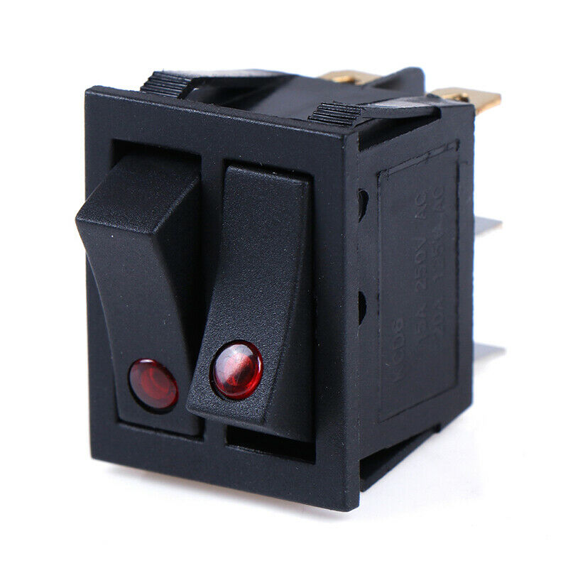 1PCS Rocker switch belt cat-eye switch two gang switch double switch J Gw