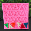 Cooking Flag Shape 26 Letters Silicone Mold Chocolate Cake Tools M&OME