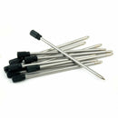 10pcs/set 70mm Black Metal Element Crystal Ink Ballpoint Pen Replace Refill Pens