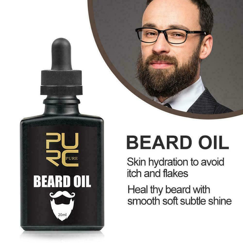 Beard Growth Oil Organic Men Hair Growther Mustache Grow Beard U1G6
