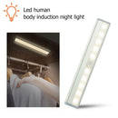 10LED Motion Sensor Wardrobe Cabinet Wall Lamp Bedroom Bedside Night Light